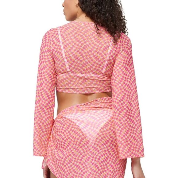 L*Space Bandera Top in Heat Waves New Womens Swim Cover Up - Picture 3 of 8